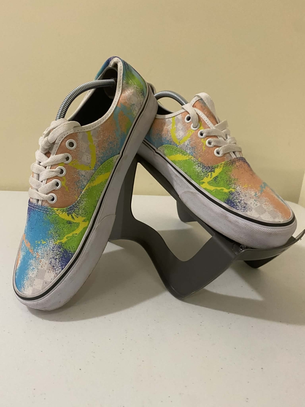 Vans Pastel Tie-Dye Canvas Sneakers in Blue, Green, Yellow, Pink